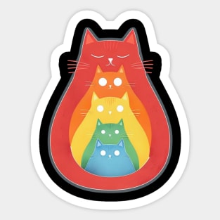 Rainbow Cats Sticker